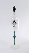 CHRISTIAN ARNOLD (attributed), penguin glass perfume bottle, circa 2008, 34cm high