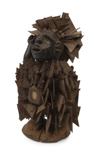 Kongo Nail Power Figure, carved wood, iron and glass, Democratic Republic of Congo, ​31cm high