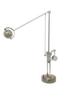 VALENTINA Italian postmodern desk lamp, circa 1980, stamped "Valenti, Cassago (Milano), Mod. Valentina, De Pas and D'Urbino and Lomazzi, Made in Italy< ​120cm high