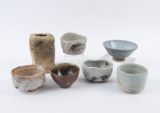 DON COURT Australian studio pottery vase and six assorted bowls, (7 Items), with original paper labels "Don Court", the vase 18cm high