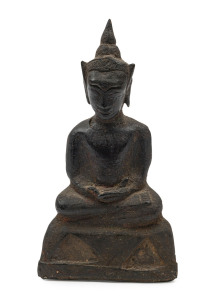 An early Buddha statue, cast bronze, 17th century or earlier, 12cm high