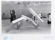 MICHAEL YOUNG (Australia, 1945 - ), maquette sculpture study, 1969, aluminium laminate on composition board, (later wooden base), with five accompanying black and white photographs of the NGV exhibition "MINIMAL ART" circa 1976, plus two page typed docume - 6