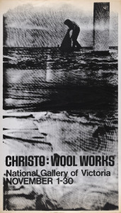 CHRISTO : WOOL WORKS National Gallery of Victoria, 1969 Exhibition poster, 89 x 51cm.