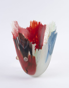 An art glass vase, late 20th early 21st century, 24cm high