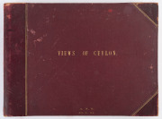 VIEWS OF CEYLON Old-time album with embossed date and initials to front cover "A.M.B. 20. 3. 93" containing fourteen fine albumen prints, each 20 x 26cm and laid down - 2