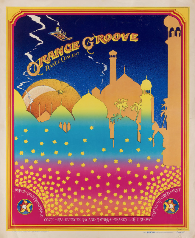 ROBERT FRIED "Orange Groove Dance Concert" Orange County Fairgrounds, Costa Mesa, 1968 [Mammoth Productions, Hollywood] 74 x 58.5cm.