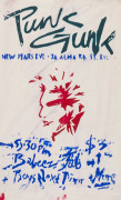 PHILIP BROPHY (1959 - ) "Punk Gunk" concert posters (2) for New Year's Eve 1977 and for a concert on 28th Feb.1978. screen prints, both approx. 40 x 25cm.cert on 28th Feb.1978. screen prints, both approx. 40 x 25cm.