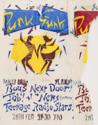 PHILIP BROPHY (1959 - ) "Punk Gunk" concert posters (2) for New Year's Eve 1977 and for a concert on 28th Feb.1978. screen prints, both approx. 40 x 25cm.cert on 28th Feb.1978. screen prints, both approx. 40 x 25cm. - 2