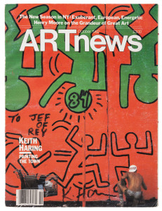 KEITH HARING (1958-1990), A copy of the October 1982 edition of "ARTnews" magazine Vol.81, No.8 [New York, U.S.A.], which featured an article by Cynthia Nadelman titled "Graffiti is a thing that's kind of hard to explain" - a quote from Keith Haring, who