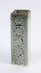 ARTUR HALPERN square form pottery vase, signed "A.H.", ​28cm high