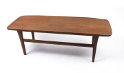 PARKER teak coffee table, Australian, circa 1960s, 42cm high, 121cm wide, 44cm deep