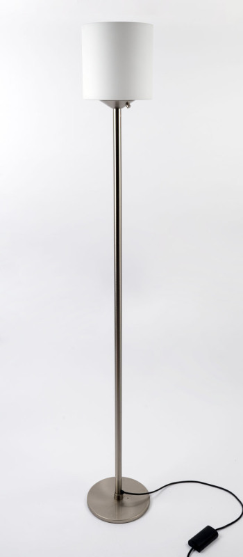 ARTIFICIA RALCO Italian designer standard lamp, chrome and glass, circa 1980, 170cm high