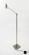 An adjustable floor lamp, brushed steel finish, circa 1990s, ​160cm high