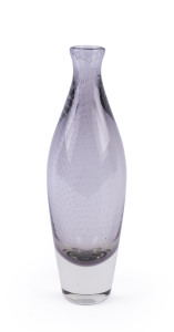 GUNNAL NYMAN amethyst Sommerso and bubble glass vase for Nuutajarvi Lasi Oy, circa 1950's, 29.5cm high