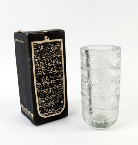 TIMO SARPANEVA "Arkipelago" series Finnish glass vase for Iittala, in original box, engraved "Timo Sarpaneva 5144", 23cm high