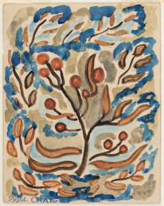 SYBIL CRAIG (1901- 1982) A group of (8) small drawings, sketches, paintings and experiments, some dated from 1935 to 1961; various media, all on paper, the largest 14 x 11cm.