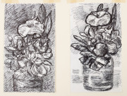 SYBIL CRAIG (1901 - 1982) (three figures) pastel and pencil on paper, signed lower left and dated "1961" verso, 15 x 12cm also, several later sketches, preliminary drawings and experiments, all on paper and including 2 which appear to be sketches prior - 3