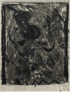 PETER BOOTH (1940 - ), untitled, charcoal and pencil, signed lower right "P.B. '74", 32 x 24cm