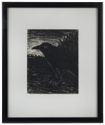 PETER BOOTH (1940 - ), (attributed), untitled (crow), charcoal and pastel, 29 x 23cm - 2