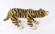 ARTIST UNKNOWN, tiger statue, papier-m&acirc;ch&eacute;, 35cm high, 85cm long - 2