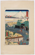 Two Japanese woodblock prints by YOSHIMORI and TSISHU, Edo and Meiji period, 19th century, not framed, sheet size 36 x 25.5cm - 2