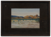 Artist Unknown "IBEX crossing a Pass in the Red Sea Hills" and "ISABELLA GAZELLE at the Foot of the Red Sea Hills" watercolours and pencil on card, both signed "REX" lower right, - 4