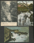 AUSTRALIAN PICTURE POSTCARDS: VICTORIA: used selection with regional town & rural scenes noting 1905 Beechworth town view, 1908 Brook St, Inglewood, 1906 Turpins Falls, via Kyneton, c.1905 Long Tunnel Mine, Walhalla, 1906 Bush Blacksmith, Gippsland, c.190 - 3