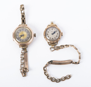 TITAN 9ct gold case ladies wristwatch and a Meridius ladies watch