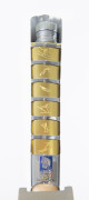 1994 Winter Games Official Torch scaled replica: The burner features the inscription The XVII OLYMPIC WINTER GAMES LILLEHAMMER 1994 and the Games emblem. The sports pictograms appear on the part in copper, while the upper part in aluminium was the recipie - 2