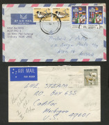 AUSTRALIA: Postal History: 1960s-1990s decimal covers with registered, certified and priority paid mail, state perfins; also postal stationery (some duplication), PSEs and other philatelic mail. Good variety.