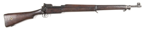BRITISH ISSUE P.14 ERA B/A SERVICE RIFLE: 303 Cal; 6 shot mag; 25.5" barrel; f to g bore; std sights, lobbing sight partially removed; std bayonet stud, swivels & ERA 145817 to the breech; slight wear to profiles & clear markings; blue/plum finish to barr