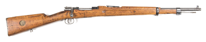 SWEDISH HUSQVARNA MODEL 1938 B/A SERVICE RIFLE: 6.5x55; 5 shot mag 23.75" barrel; g. bore; std sights, bayonet fitting, rod, swivels & turned down bolt; breech marked HUSQVARNA VAPENFABRIKS AKTIEBOLAG 1941; g. profiles; clear markings; blue/grey finish to