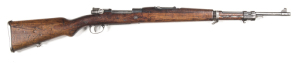 COLOMBIAN FN MAUSER MOD 1950 B/A SERVICE RIFLE: 30-06 Cal; 5 shot mag; 22.75" barrel; g. bore; std sights, bayonet fitting & faint Colombian crest to the breech & R. FAMAGE 1952 to rhs of breech; wear to profiles & markings; f to g stock with moderate bru