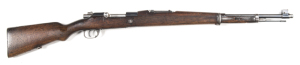 PORTUGUESE MAUSER MOD 1904/39 VERGUEIRO B/A RIFLE: 7.9x52; 5 shot magazine; 23.5" barrel; f to g bore; stardard sights, bayonet fitting, rod & swivels; CYPHER OF KING CARLOS 1 to the breech; PORTUGUESE MODEL & German D.W.M. markings to side rail; thin blu