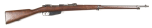 ITALIAN M.1891 INFANTRY B/A RIFLE: 6.5x52; 6 shot box mag; 29.9" barrel; g. bore; std sights, bayonet stud & swivels; TERNI 1899 to the breech; g. profiles & clear markings; blue/grey finish to all metal; g. stock with minor bruising; all complete except 