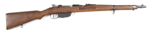AUSTRIAN MOD.1895 B/A CARBINE: 8x56R; 5 shot mag; 19" barrel; g. bore; std sights, bayonet stud & swivels; BUDAPEST 95 to the breech; retaining 95% blue/black military finish to all metal; bolt in the white; g. stock with minor bruising; all complete; gwo