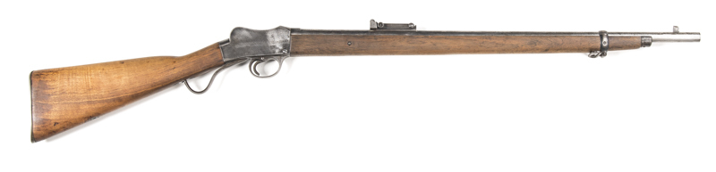 QUEENSLAND ISSUE B.S.A. MARTINI CADET RIFLE: 310 Cal; 25.2" barrel; g. bore; std sights & fittings; C of A markings to rhs of action; B.S.A. & Trade mark to lhs; g. profiles & markings; cleaned silver grey to barrel, action & fittings; rubbed down stock;