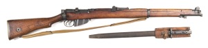 S.A. ISSUE ENFIELD SHT.LE MKIII* B/A SERVICE RIFLE: 303 Cal; 10 shot mag; 25.2" barrel; g. bore; std sights & fittings; ROYAL CYPHER ENFIELD 1918 SH LE III* to receiver ring; NO.4 to knox form; D D NO.4 3440 to butt; g. profiles; clear markings; blue/grey