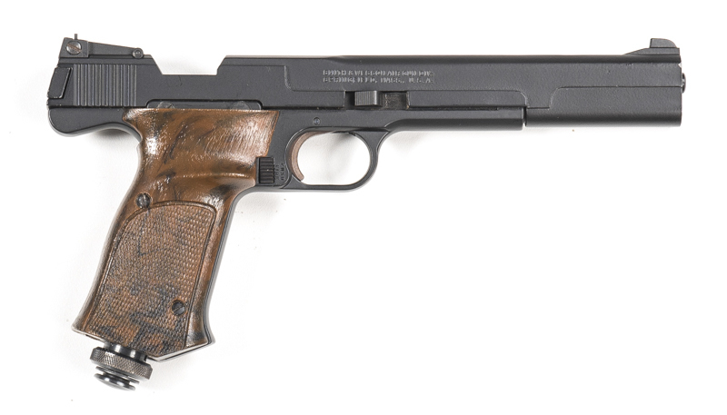 U.S. SMITH & WESSON MOD.179 C02 AIR PISTOL: 177 Cal; 10 shot; 200mm (7 7/8") barrel; fine bore; std sights, barrel address & markings; pistol is “as new” with a full black matt finish; exc wo & “as NIB” cond. In its original factory box. #0094905 Post '47