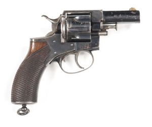 P.WEBLEY & SON R.I.C. C/F REVOLVER: 450 Cal; 5 shot fluted cylinder; 63mm (2½") ovate barrel; vg bore; std sights; P. WEBLEY & SON BIRMINGHAM to top strap; lhs of frame has WEBLEY'S R.I.C. MODEL /83 5 SHOT & winged bullet trade mark; sharp profiles & clea