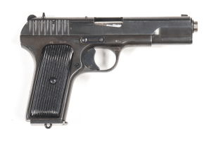 POLISH RADOM TT-33 SPORTOWY TOKAREV MILITARY TRAINING PISTOL: 22 LR; 10 shot mag; 121mm (4¾") barrel; vg bore; std sights; vg profiles; SPORTOWY to lhs of slide; vg profiles & markings; retaining 95% original blacked finish with minor scratches & marks; v