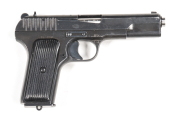 POLISH RADOM TT-33 SPORTOWY TOKAREV MILITARY TRAINING PISTOL: 22 LR; 10 shot mag; 121mm (4¾") barrel; vg bore; std sights; vg profiles; SPORTOWY to lhs of slide; vg profiles & markings; retaining 90% original blacked finish with minor scratches & marks; v