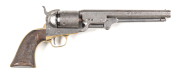 U.S MARKED COLT 1851 NAVY PERCUSSION REVOLVER: 36 Cal; 6 shot cyl, no visible scene; 190mm (7½") oct barrel; f. bore; std sights & one line Hartford address; COLTS PATENT & U.S to lhs of frame; slight wear to profiles & markings; H inspector's stamp to lh