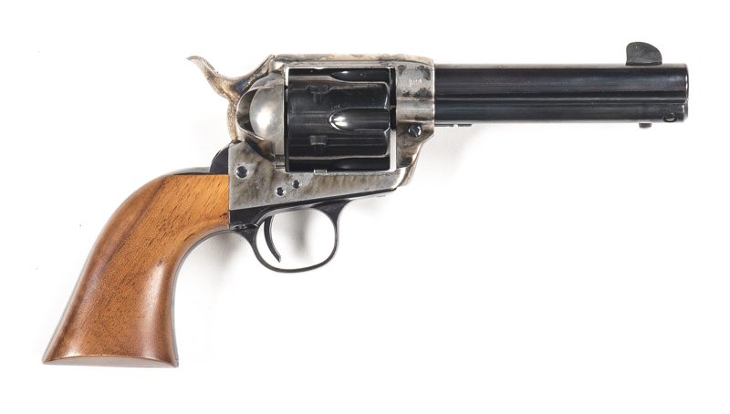 PIETTA MOD.1873 COLT S.A.A. C/F REVOLVER: 45 Colt; 6 shot fluted cylinder; 121mm (4¾") barrel; full blue finish to barrel, cylinder, back strap & t/guard; case colours to frame & hammer; fine walnut grips; gun is new & unfired in its original shipping box