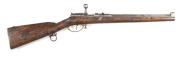 SCARCE GERMAN MOD.1857 DREYSE NEEDLE FIRE CAVALRY CARBINE: 15mm Cal; 15¼" rnd barre; std 2 leaf rear sight; g.bore; clear markings, dated 1870; marked Stahl to breech & Hensberg to receiver & Mod 57; proof stamps to barrel & receiver; barrel, bolt & recei
