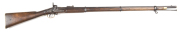 BRITISH PATT 1853 PERC RIFLE, 2ND MODEL: 577 Cal; 39" barrel; g. bore with minor areas of fine pitting; std sights & fittings; British proofs & àSßstamps to the breech; borderline engraved lock marked VR ROYAL CYPHER TOWER 1856; mellow brass reg furniture