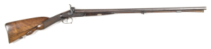 FLEMISH D/B PERCUSSION FOWLING GUN: 12G; 30" barrels; plain borderline engraved locks inscribed F. PANATARO within a banner to lhs; A. TORINO to rhs; fitted with odd hammers; plain steel t/guard; g. profiles & clear markings; grey finish to all metal with