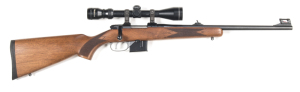 CZ MOD 527 C/F B/A RIFLE: 7.62x39; 5 shot mag; 19" barrel; fine bore; std sights; fitted with a Tasco 3-9x40 scope; rifle is almost “as new” with a full blacked finish to all metal; exc chequered pistol grip stock; a couple of minor scratches to the scope