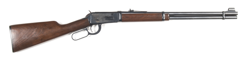 WINCHESTER MOD.1894 SPORTING RIFLE: 44-40 Cal; 8 shot mag; 20" barrel; exc bore; std sights & Winchester address to barrel; rifle is almost “a new” with a full blacked finish to all metal; vg stock & forend; gwo & exc cond. #4718034 C.1979 L/R