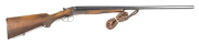 MERKEL B.L.N.E. SxS GAME GUN: 16G; 28" barrels; vg bores; machine cut rib; barrels inscribed GEBR MERKEL SUHL; MANUAL SAFETY to top lever; NITRO PROOF to action; tight on the face; box lock action with small areas of foliate engraving, t/guard ensuite; g.